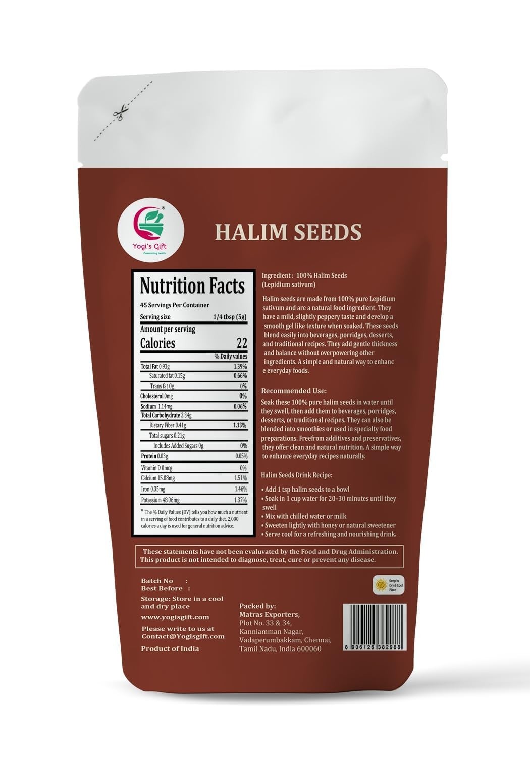 Premium Garden Cress Seeds 8 oz – Nutritious Aliv Seeds for Eating & Drinks