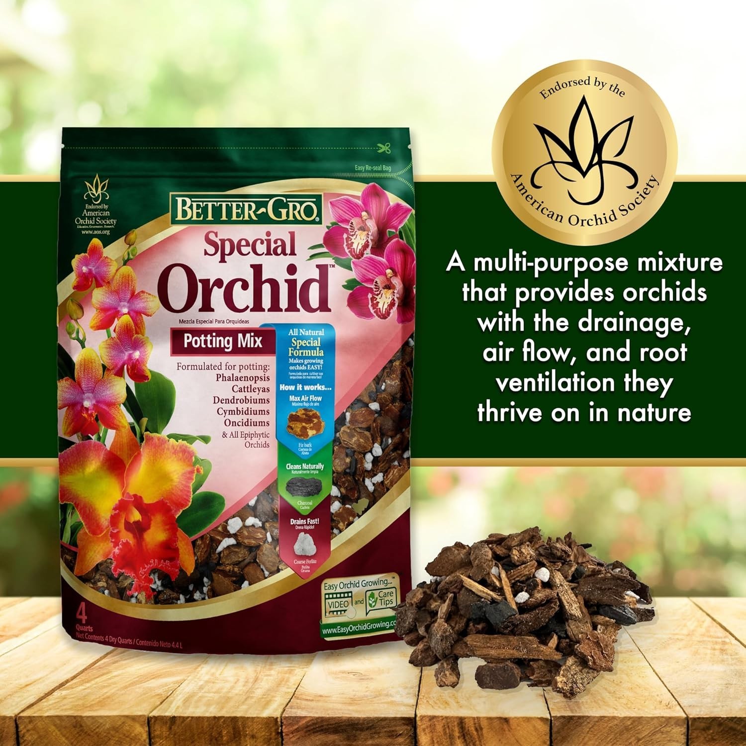 Orchid Bark Potting Mix – 4 Quarts for Thriving Orchid Growth