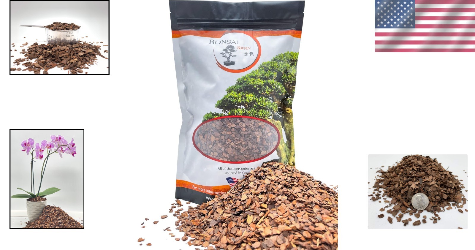 Organic Pine Bark Nugget Fines 2qt | Ideal for Bonsai & Orchids | Eco-Friendly