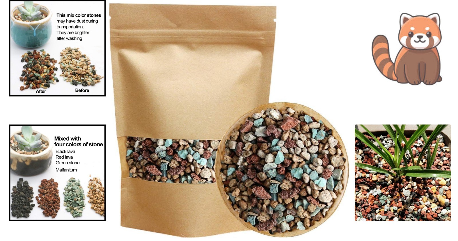 2.2lb Multi-Color Gritty Mix – Plant Drainage Solution for Succulents & Cacti