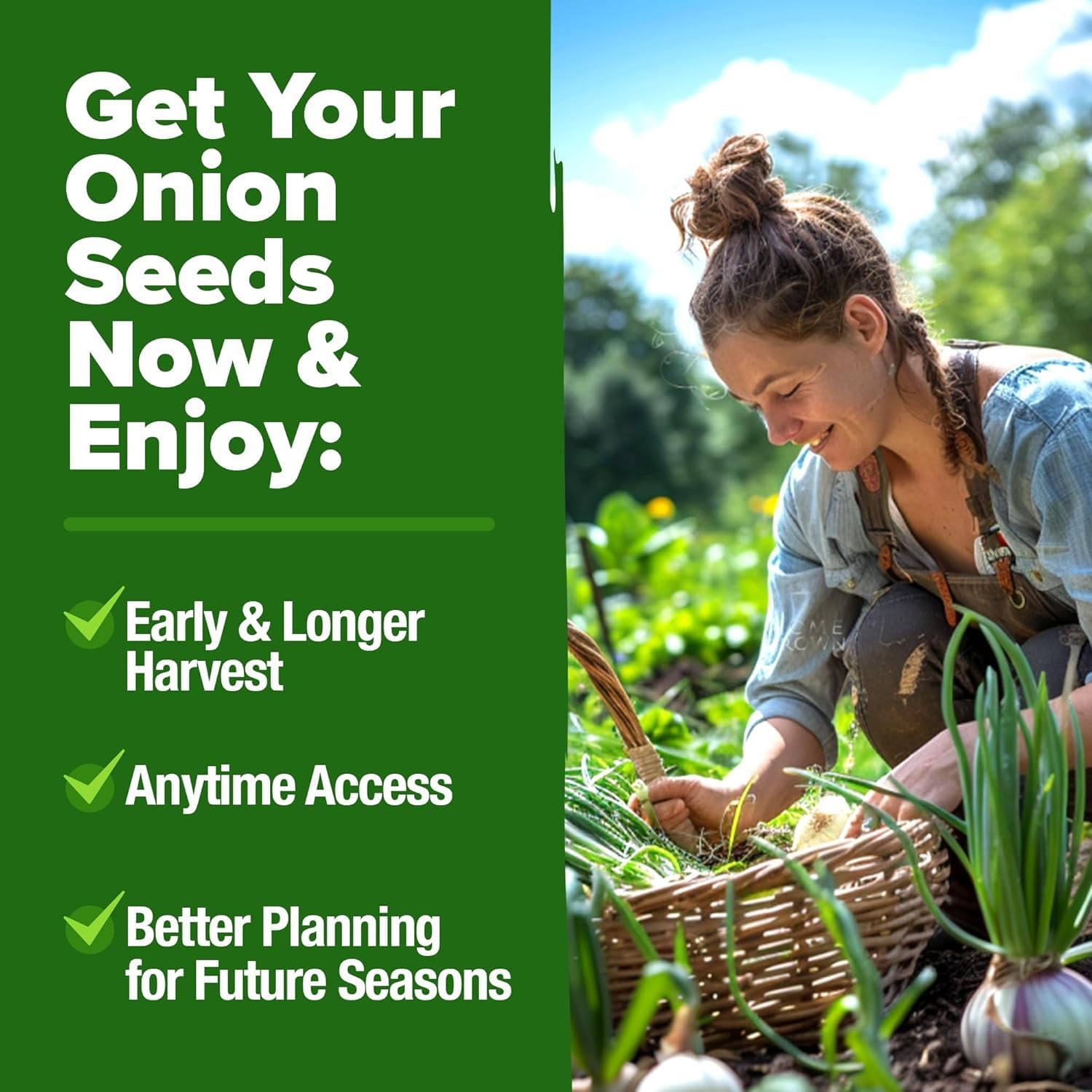 HOME GROWN 8 Onion Variety Mix 1600+ Heirloom 1-Pack, Red,White,Yellow