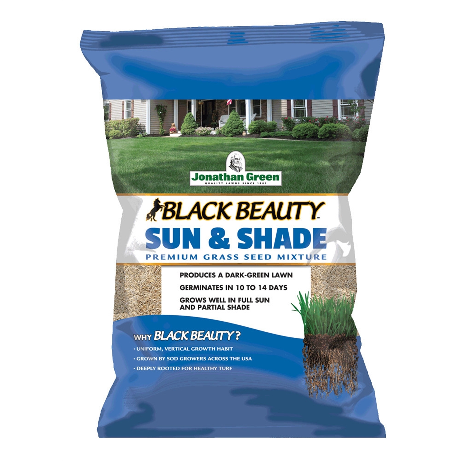 Jonathan Green (#12004) Black Beauty Sun & Shade Grass Seed, 15# bag