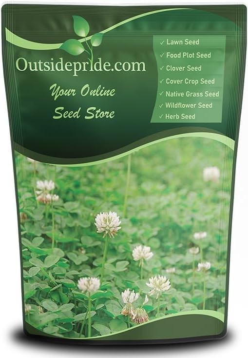 Fast-Germinating White Dutch Clover Seeds – 1/4 Lb for Effortless Ground Cover