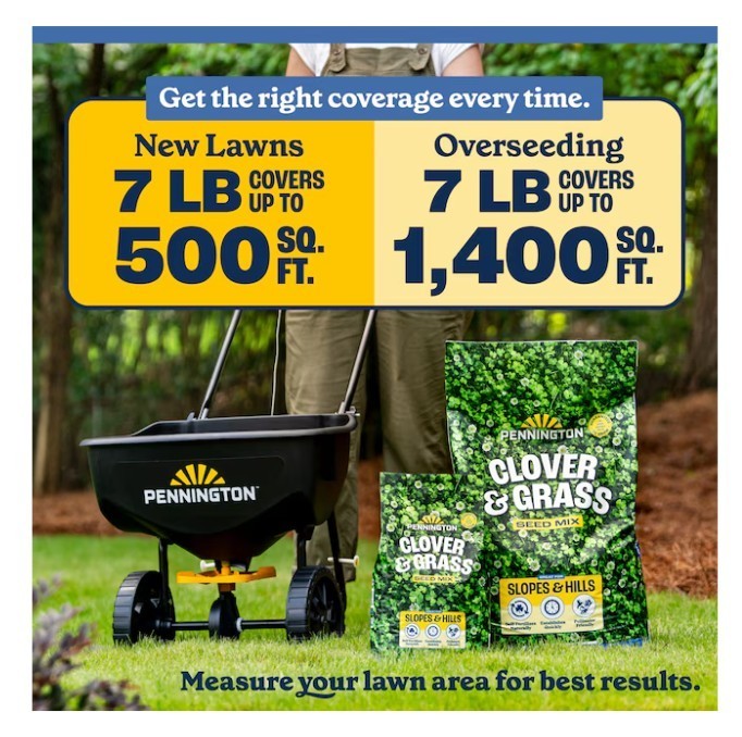 [FASH SALE] 2 Pack Pennington Clover Mixture Blend Grass Seed 7 lb Lawn Seed NEW
