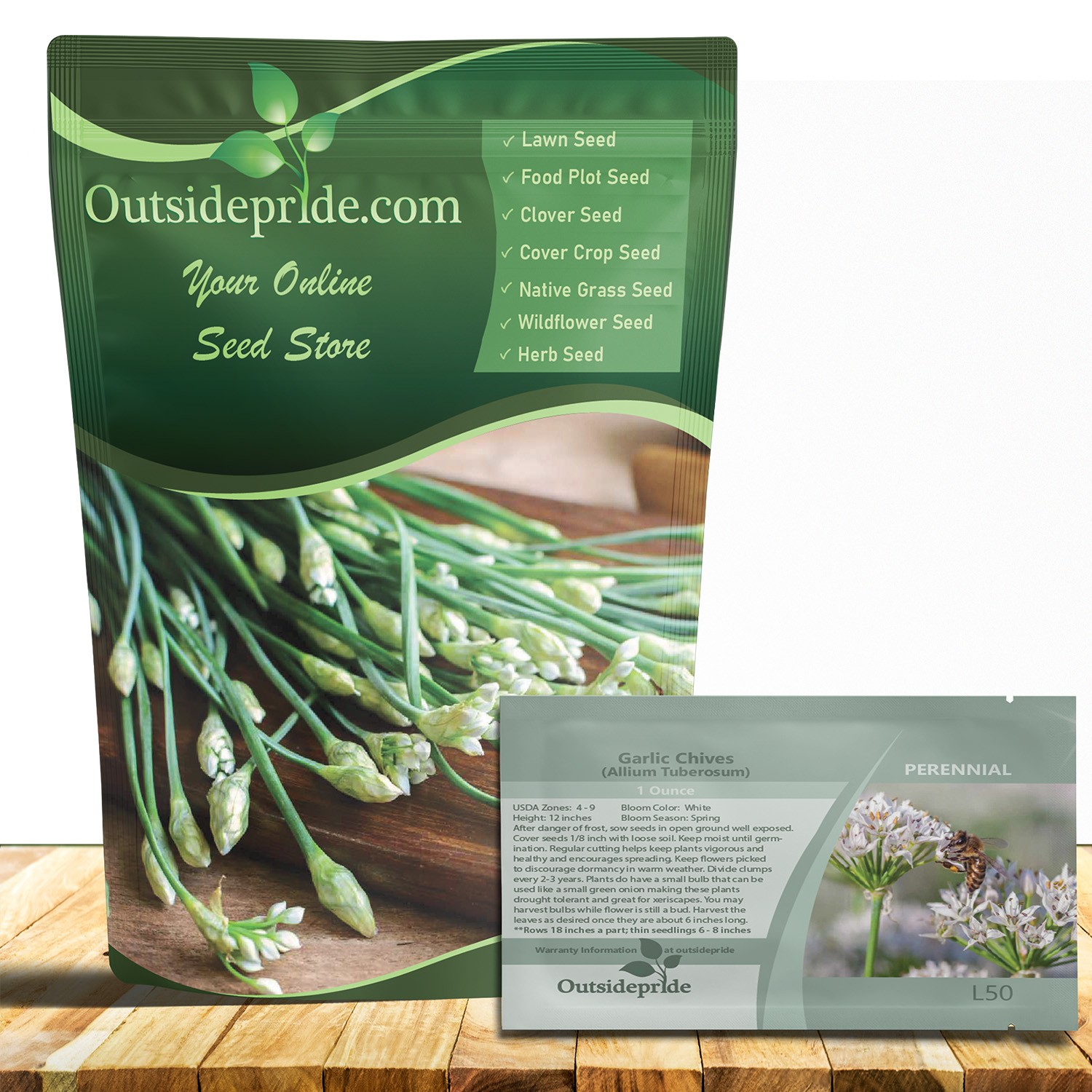 1 LB Non-GMO Garlic Chives Herb Seeds For Sprouting & Microgreens
