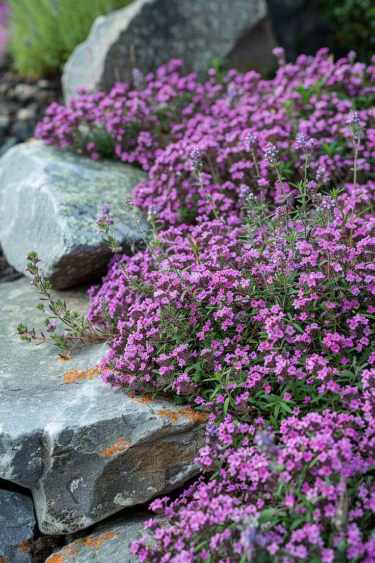 Red Creeping Thyme (Thymus praecox ‘Coccineus’) 4’in Pot
