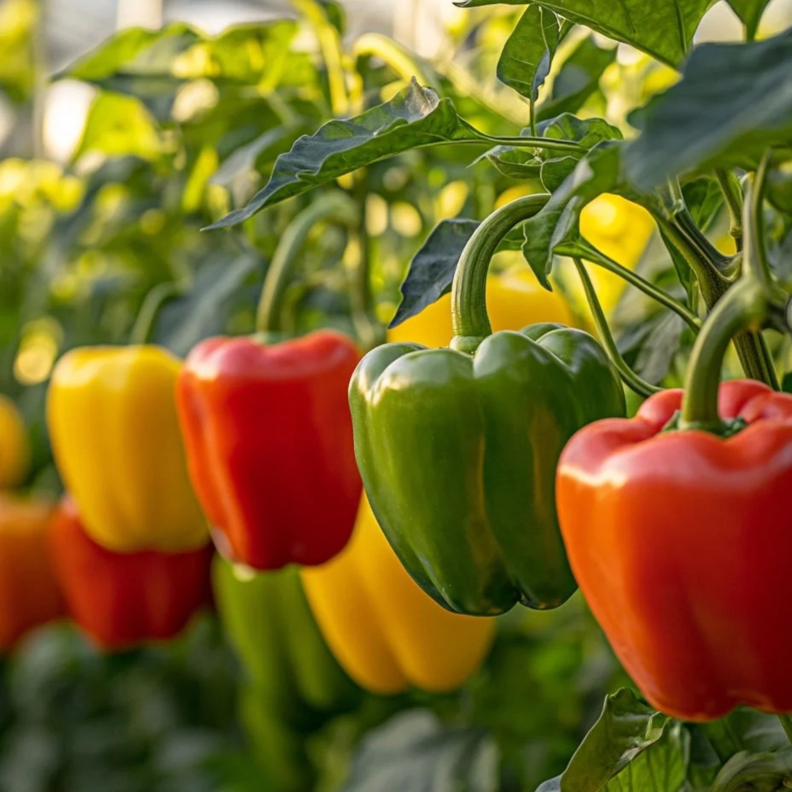 500 Mixed Color Sweet Bell Pepper Seeds Red Yellow Orange Green Peppers