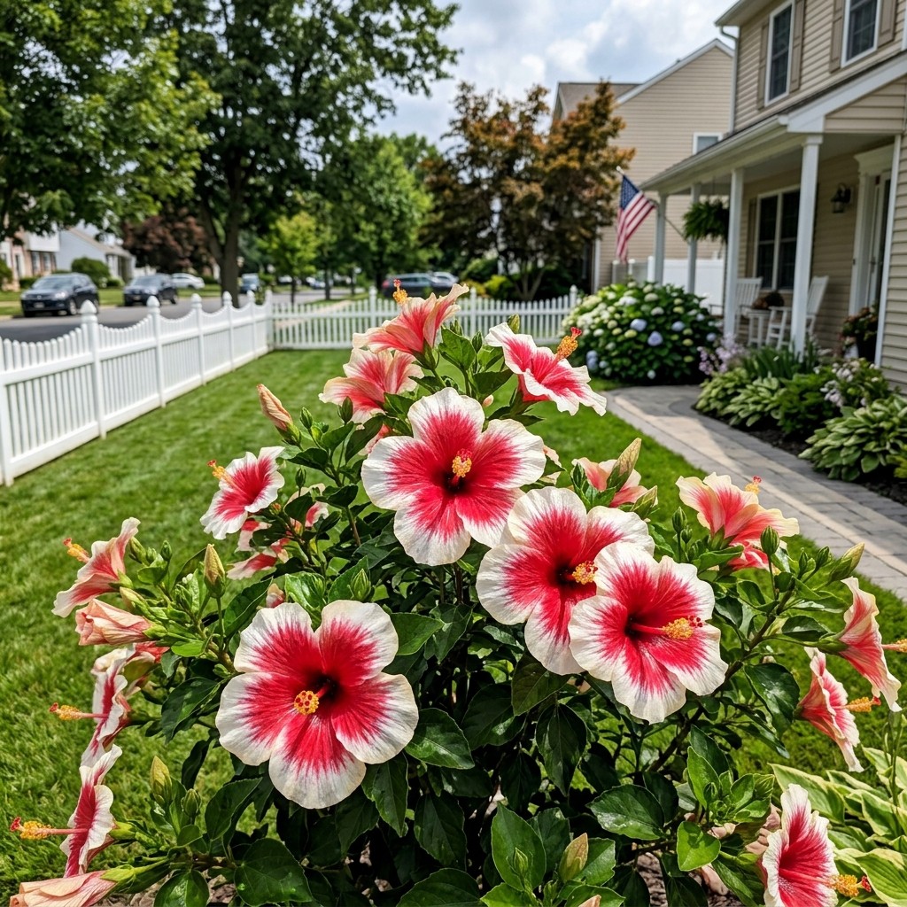 100 Bicolor Red Hibiscus Seeds Outdoor Patio Decor – for Garden Borders, Cut