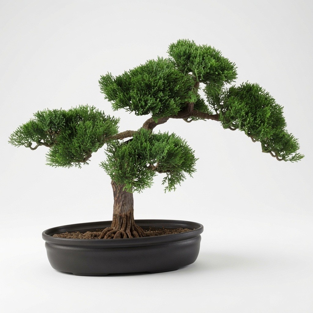 Artificial Cedar Bonsai Tree Indoor Tabletop Plant Home Office Zen Decor Gift