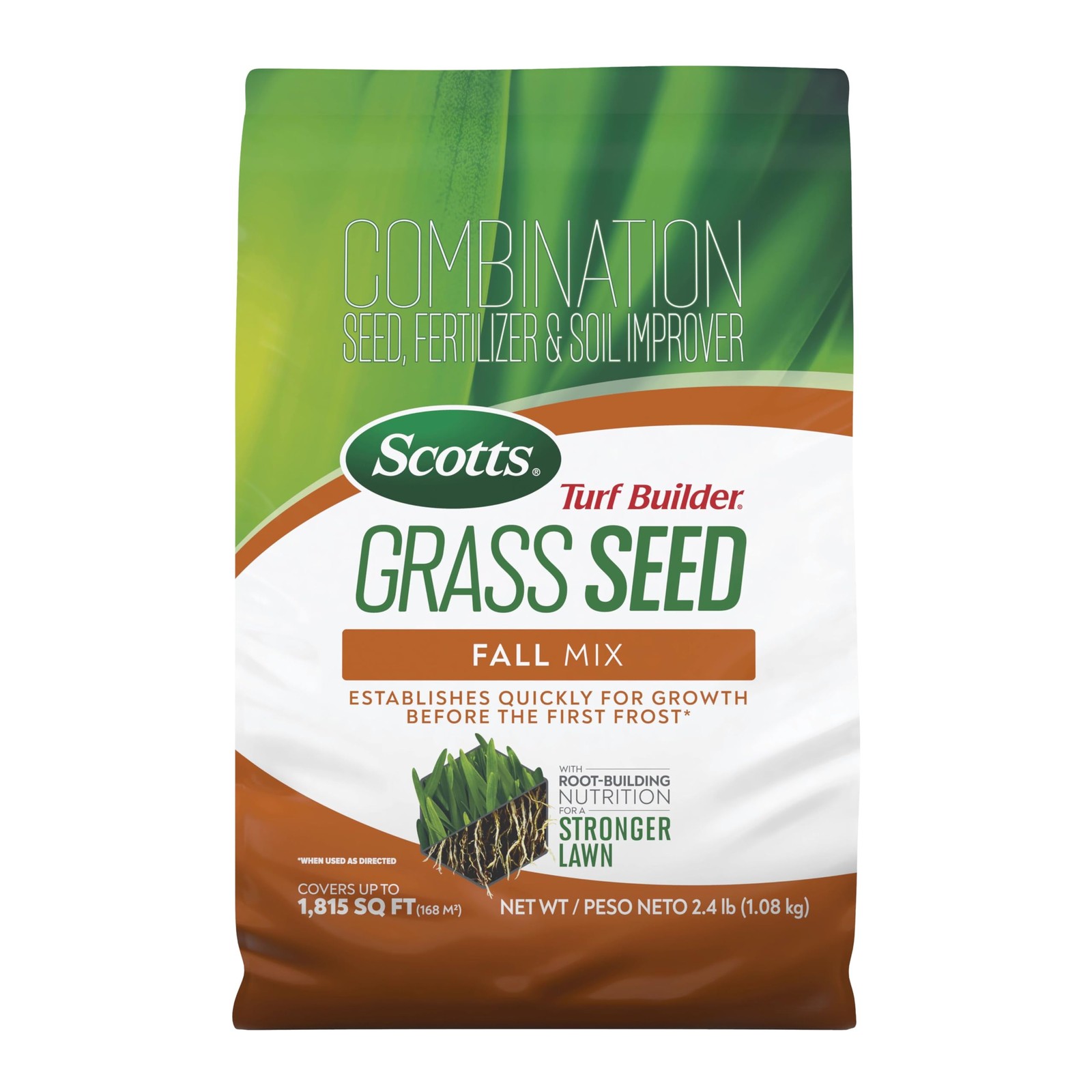 Scotts Turf Builder Grass Seed Fall Mix -Grass Seed Plus Lawn Fertilizer And