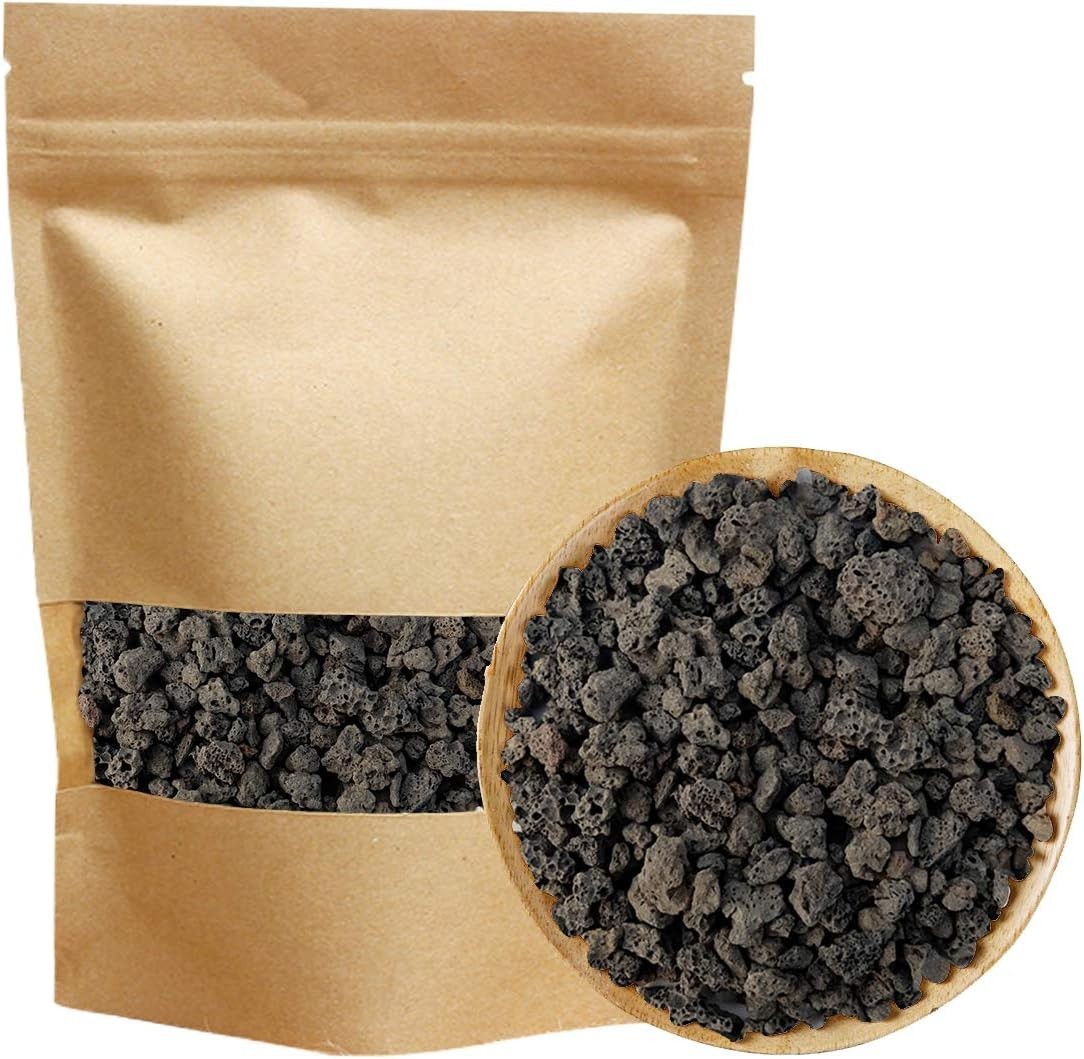 Irregular Black Lava Rock Top Dressing for Orchids and Acid-Loving Plants