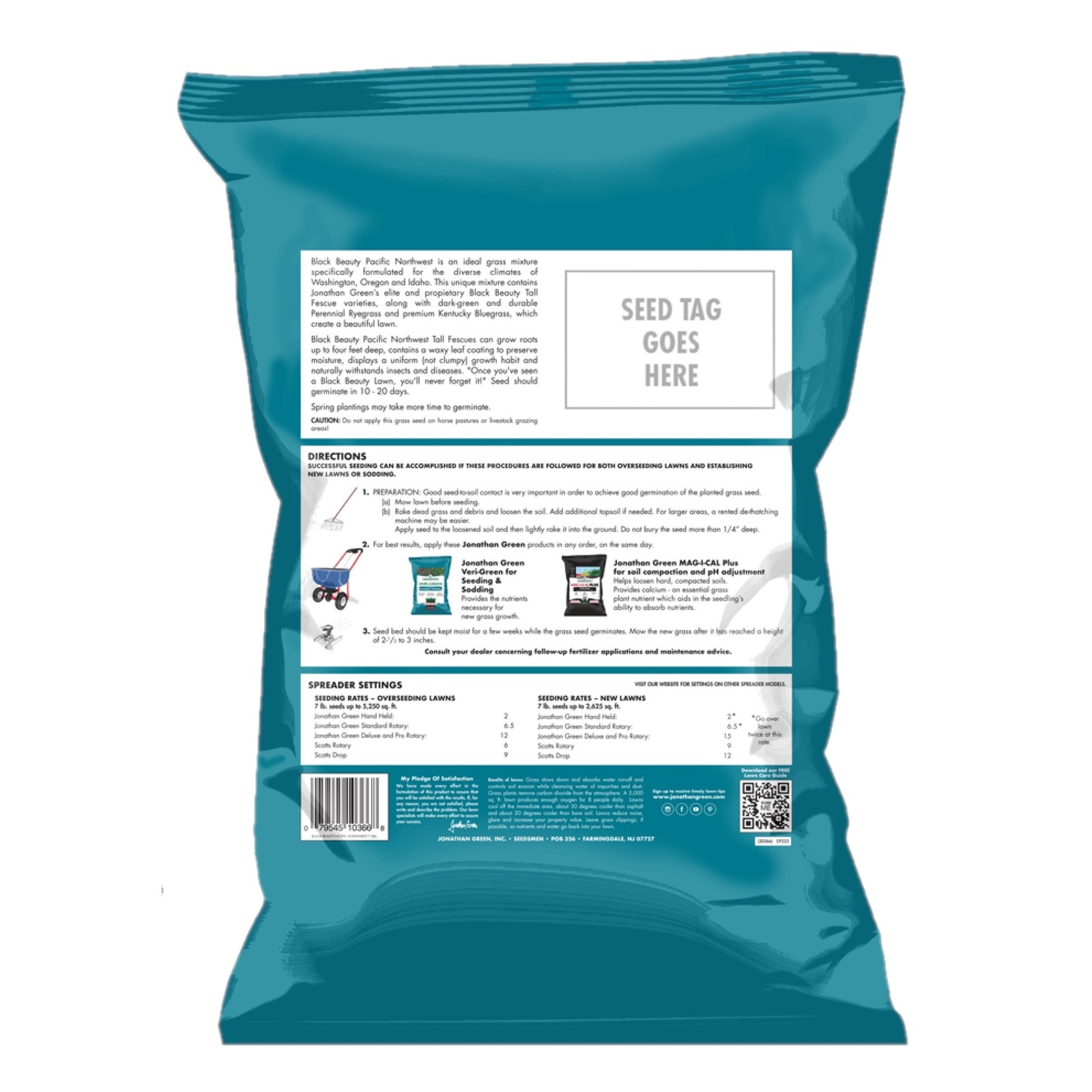 Jonathan Green Black Beauty Pacific Northwest Cool Season Lawn Seed, 50lb