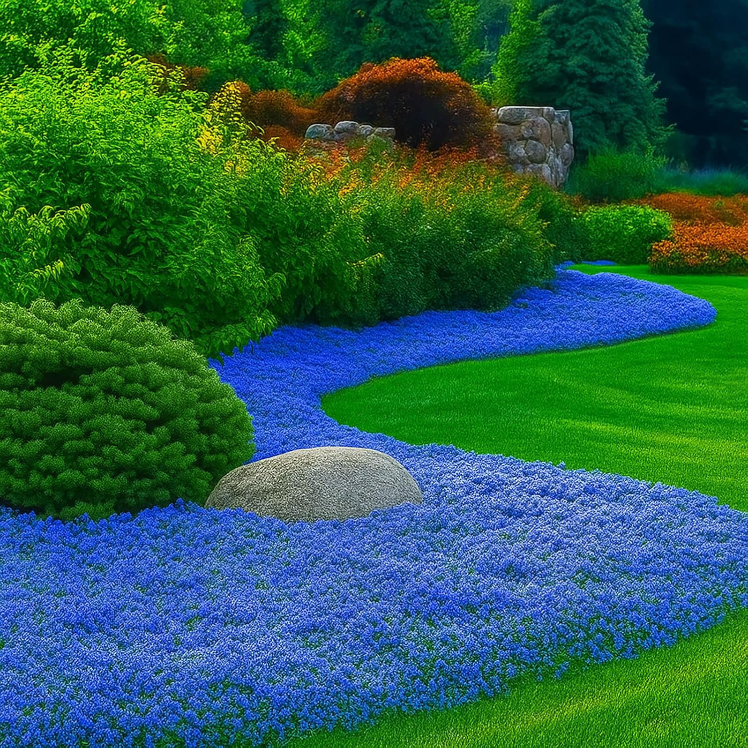 32000+ Mix Creeping Thyme Seeds Ground Cover, Aromatic Low Maintenance Plant for