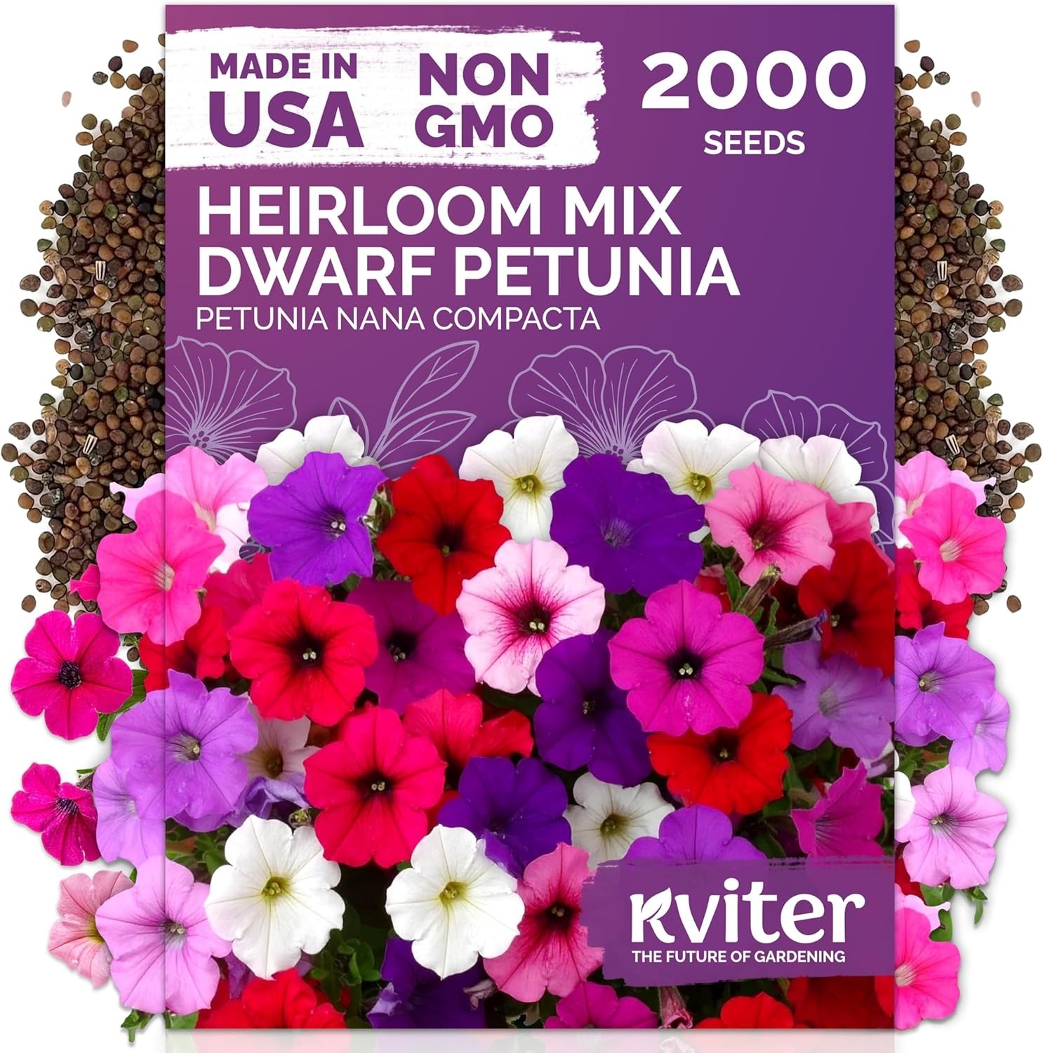 2000 Mixed Dwarf Petunia Seeds for Vibrant, Long-Lasting Blooms