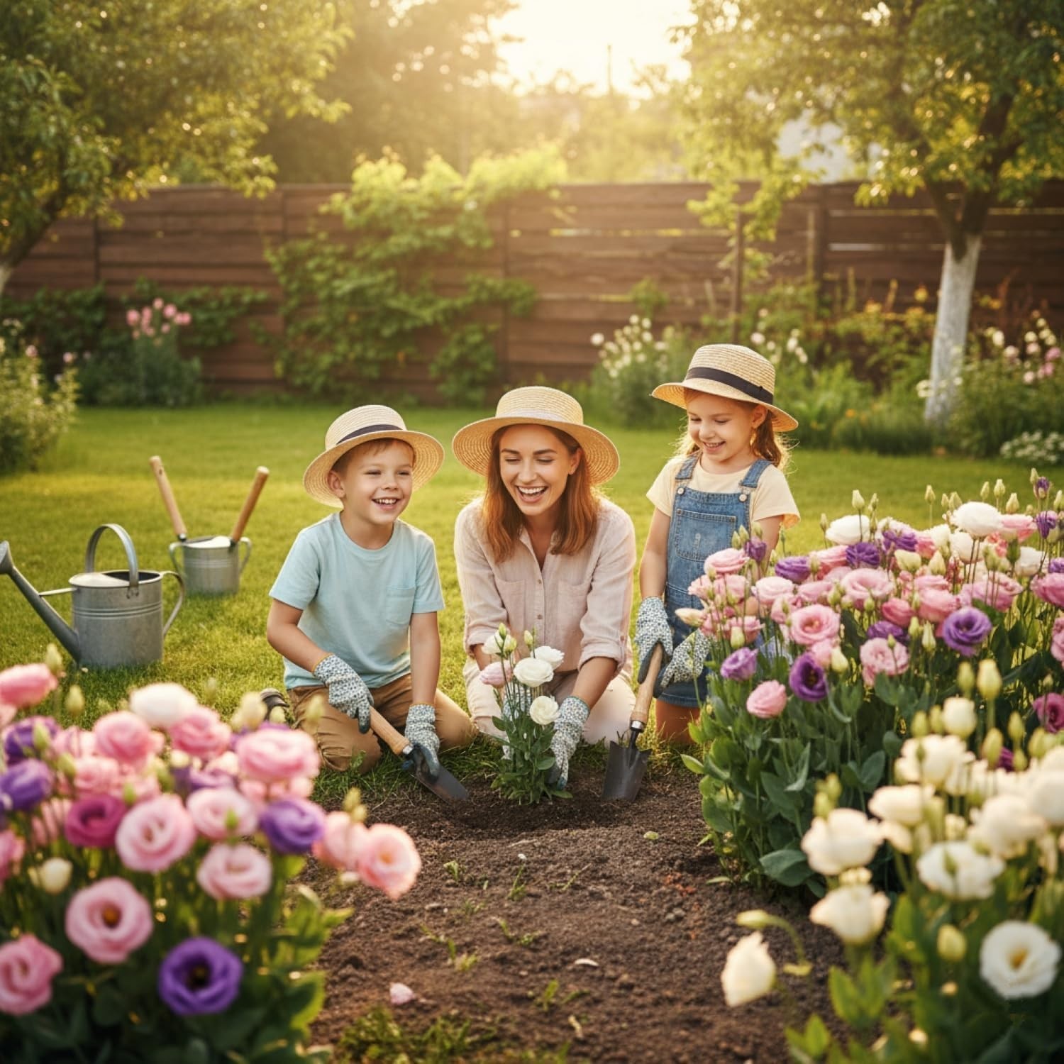 Transform Your Garden with 500 Non-GMO Thornless Eustoma Seeds – Colorful Blooms
