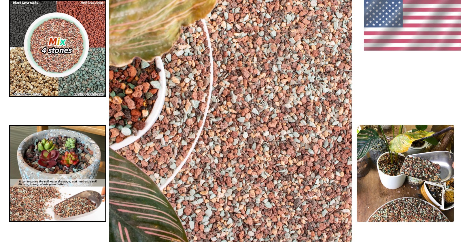 Natural 18lb Lava Rock Mix – Perfect for Top Dressing and DIY Gardening Projects