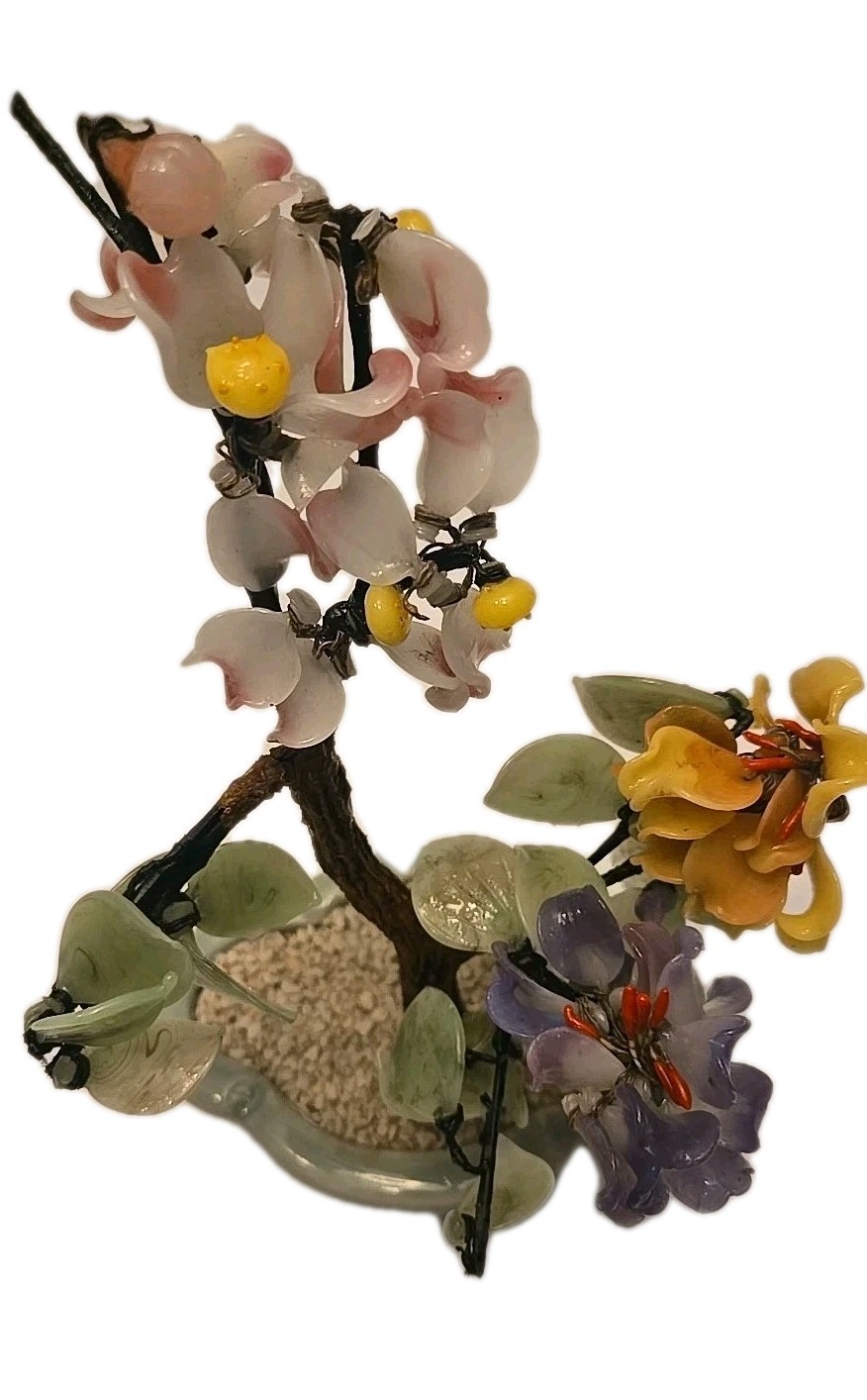 Bonsai Glass Orchids Pink Purple Green Yellow