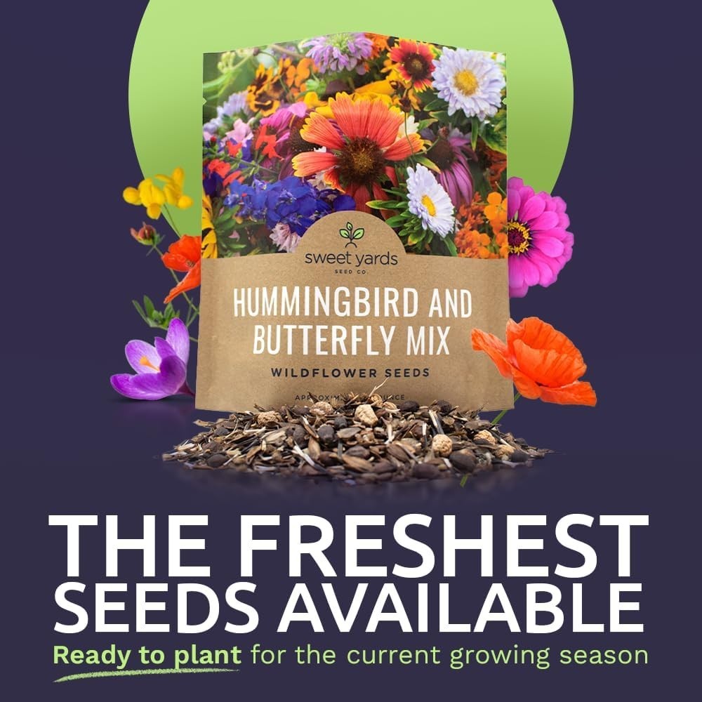 Gardening Delight: 1 oz Wildflower Mix to Attract Butterflies & Hummingbirds