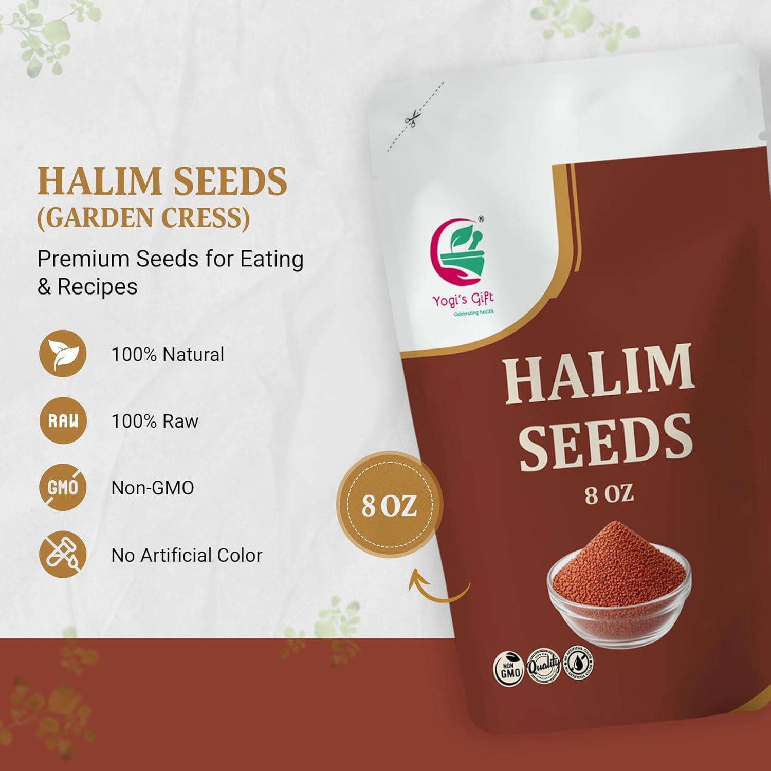 Halim Seeds 8 oz – Garden Cress Seed for Eating – Aliv Seeds – Premium Garden Cr