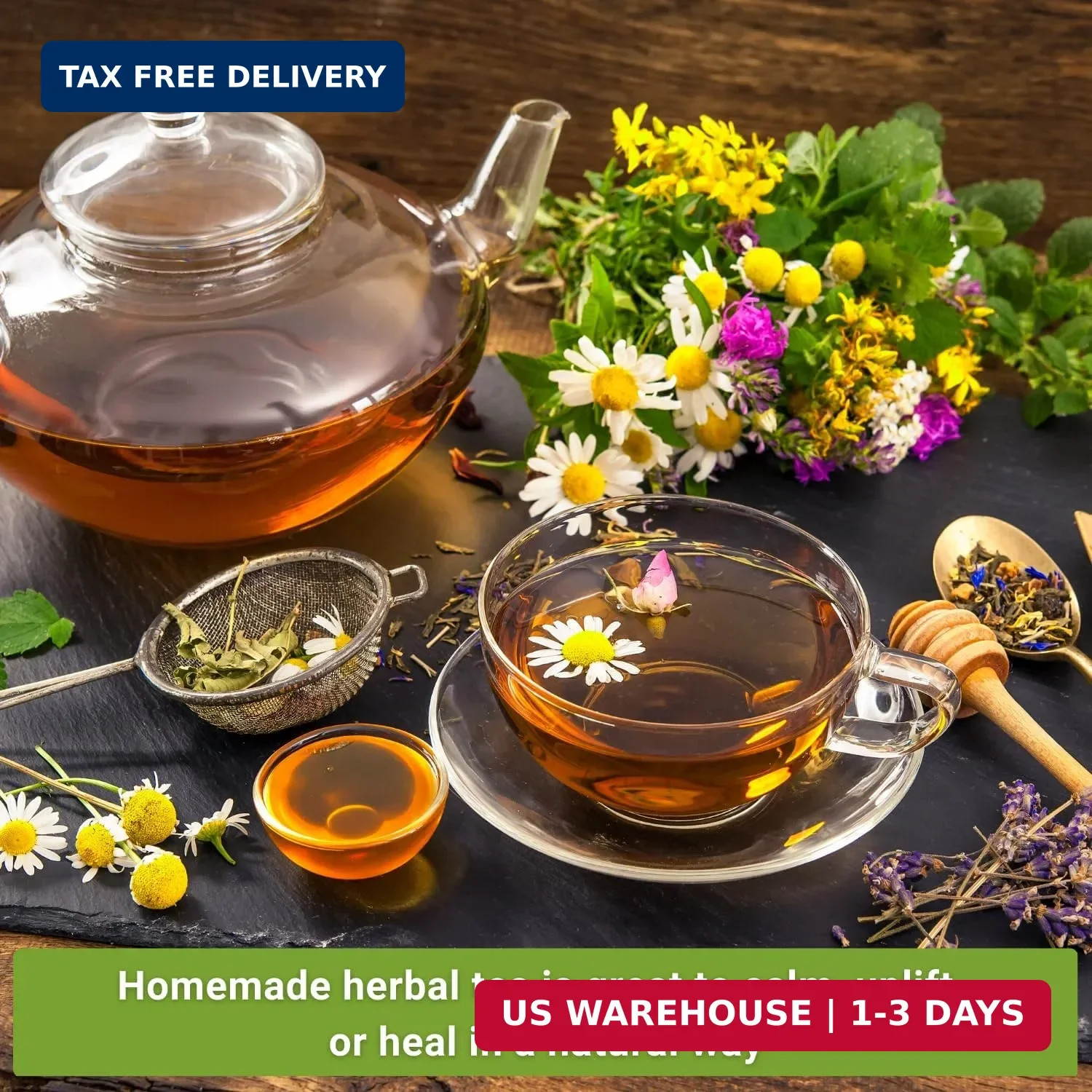 Sow Right Seeds – Large Herbal Tea Garden Seed Collection for Planting – Lemon B