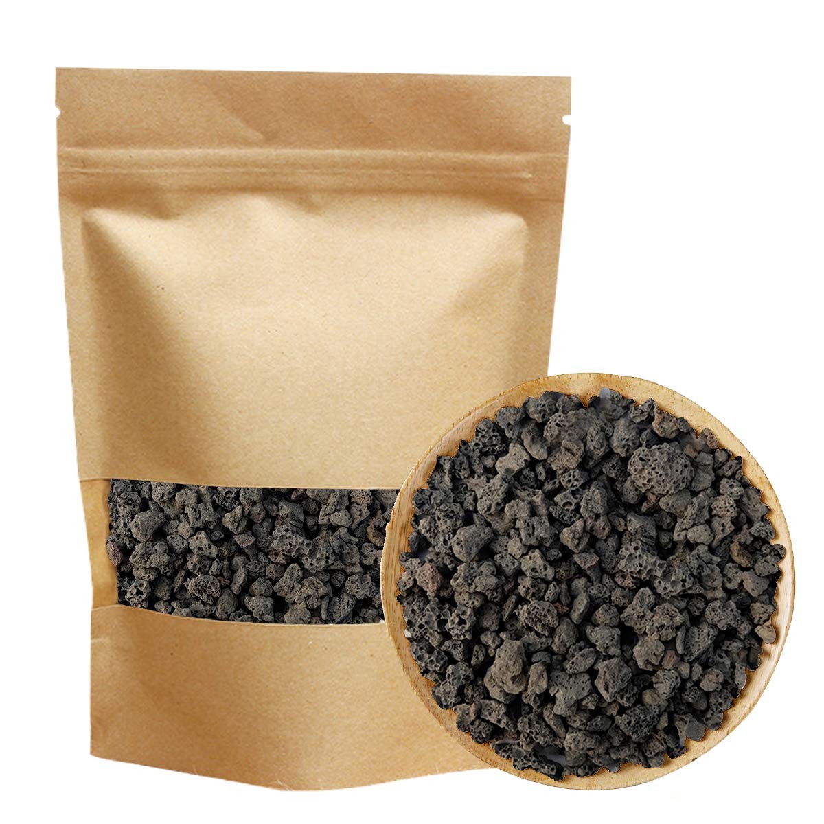 TOYPOPOR Black Horticultural Lava Rock 2.2 lb,