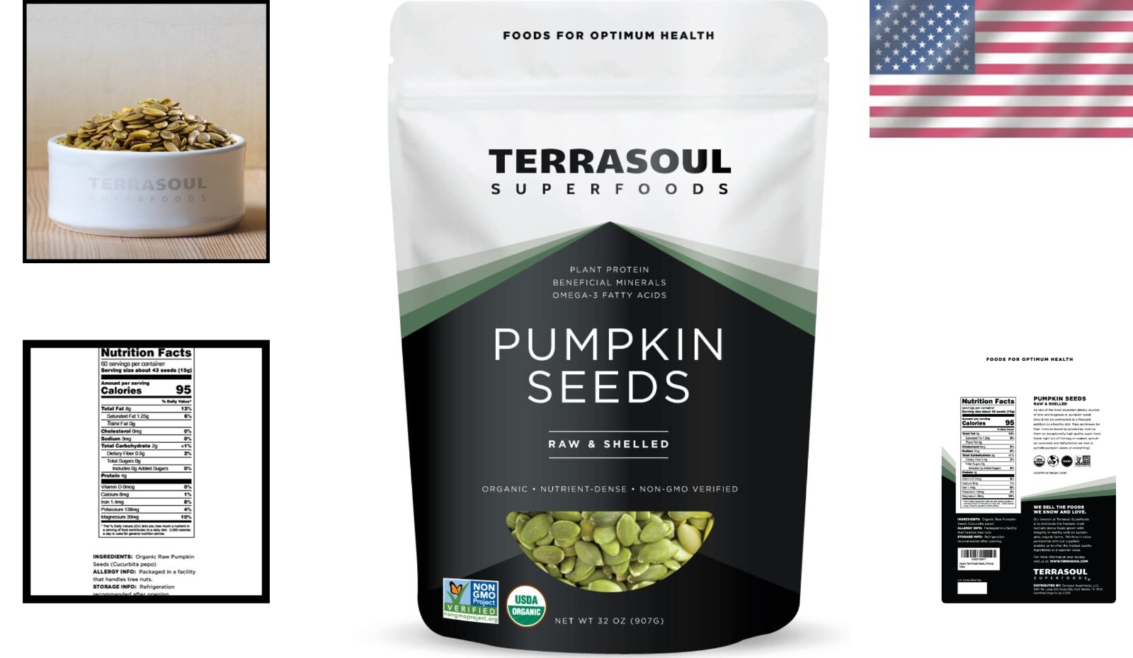 Family-Run Organic Pumpkin Seeds, 2 Lbs – Raw & Unsalted for Healthy Snacking