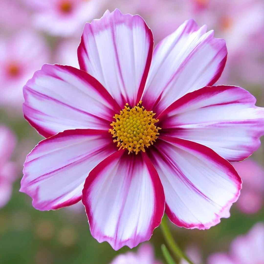 Fresh Beautiful Cosmos Seeds | Candystripe | Heirloom Non-GMO | Flower Seeds