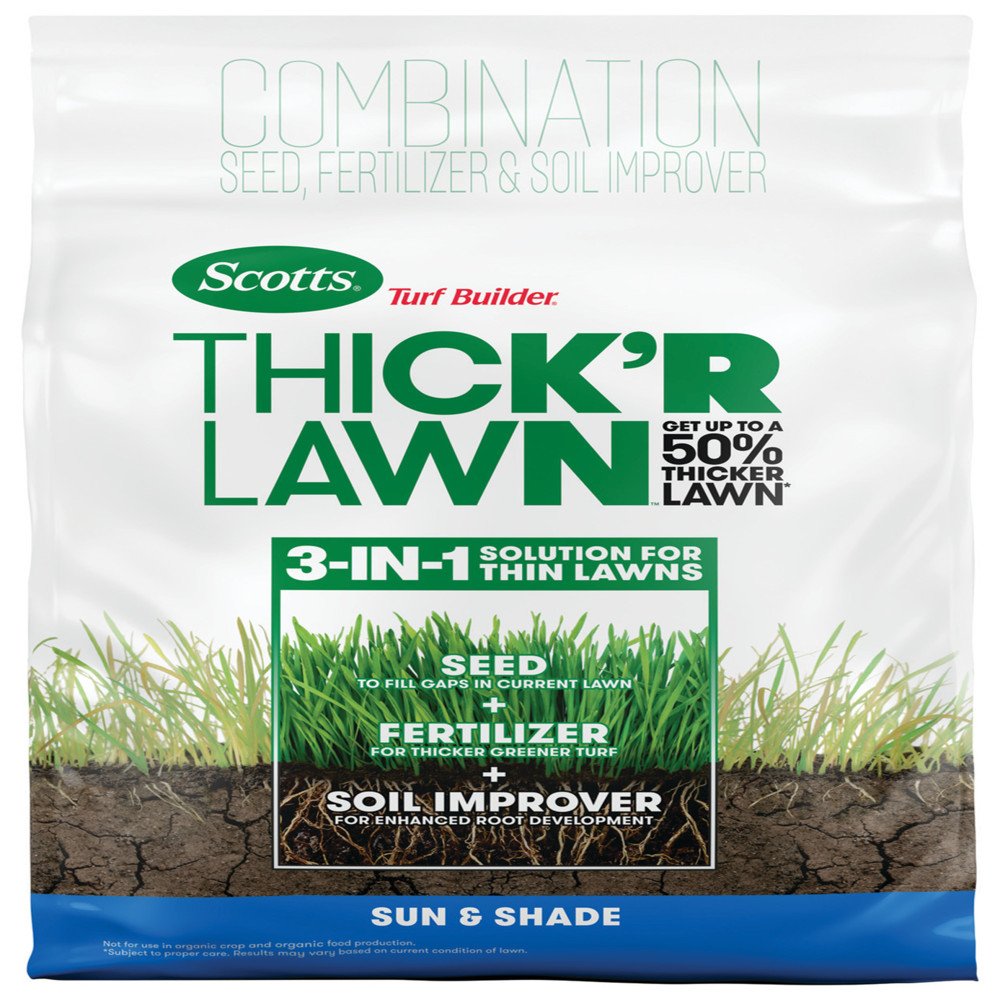 SCOTTS GRASS SEED Turf Builder THICK’R Lawn Sun and Shade