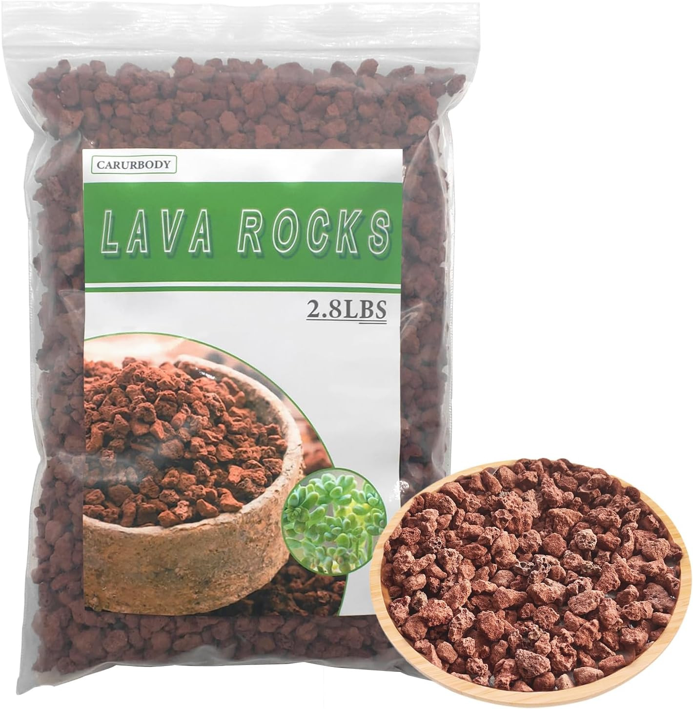 Red Lava Rocks for Plants -100% Pure Volcanic Rock No Dyes or Chemicals-Best Lav