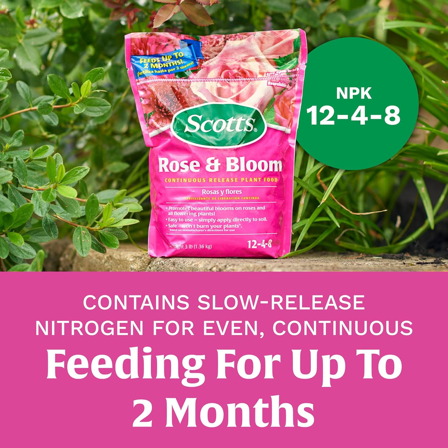 Scotts Rose & Bloom Continuous Release Plant Food, 3 Lb