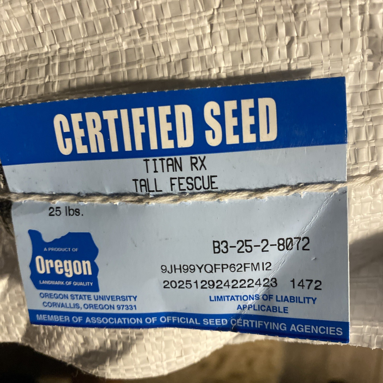 Titan Rx Turf Type Tall Fescue Grass seed – 5.0 Lb.