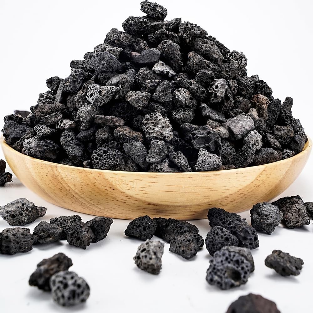 6lb Black Lava Rock for Plants, Natural Horticultural Volcanic Grit, Cactus S…