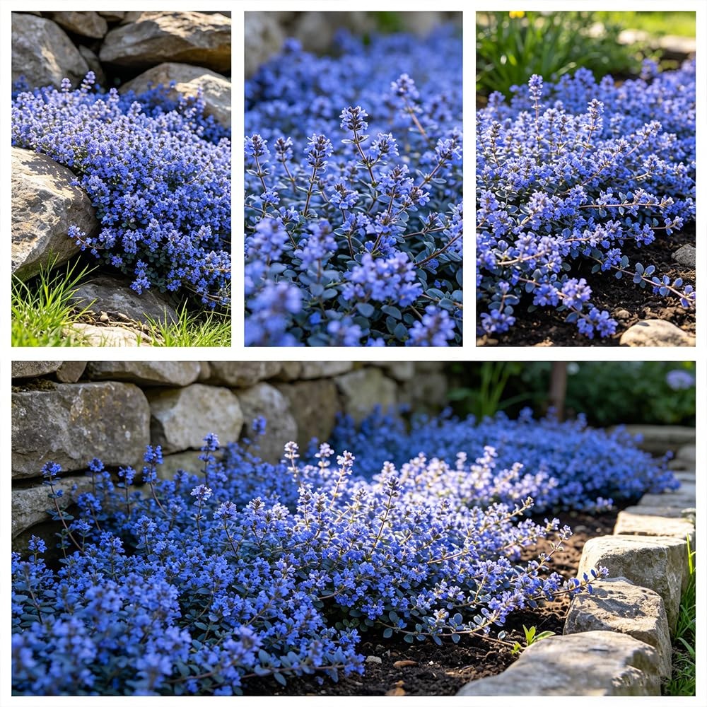 22000+ Blue Creeping Thyme Seeds for Planting Red, Blue, Yellow, white, pink.