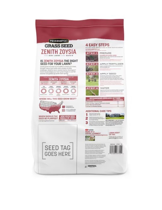 [BIG SALE] Pennington Zenith Zoysia Grass Seed & Mulch 5LB Lawn Seed