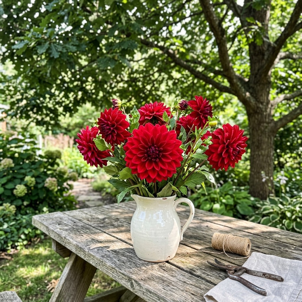 Fresh 50 Dinnerplate Red Dahlia Seeds for Home Gardening – Beautiful Perennial