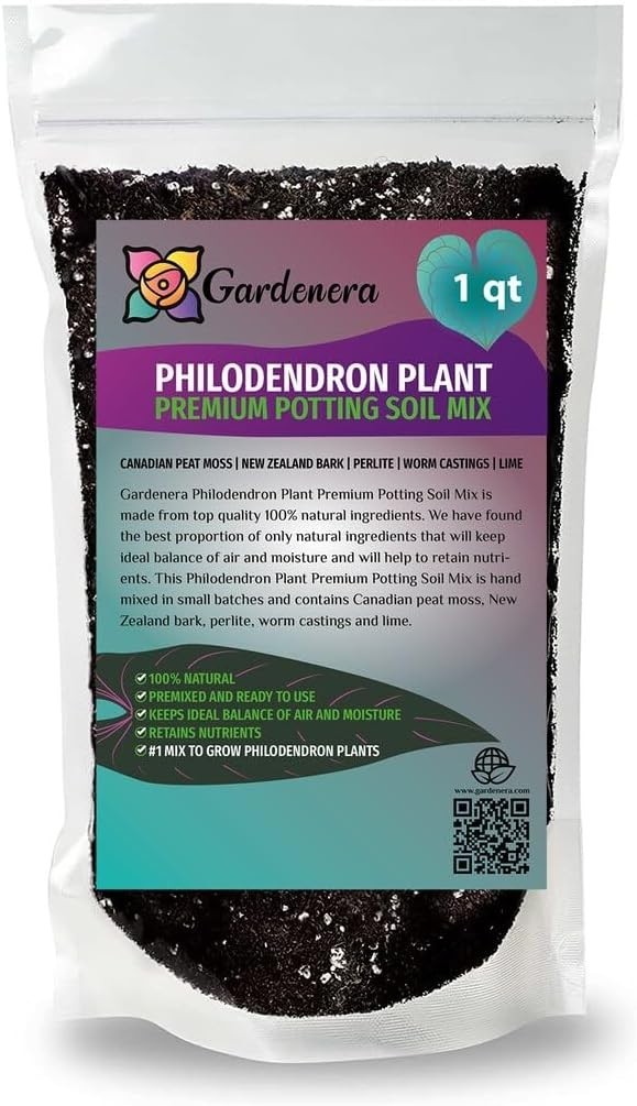Moisture-Retaining Philodendron Soil Mix – 1 Quart for Indoor & Outdoor Use