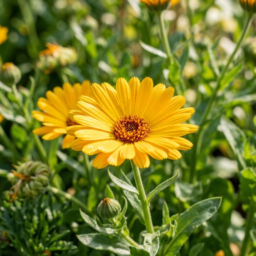Spectacular 50 Calendula Flower Seeds, Yellow – Drought Tolerant, Nature