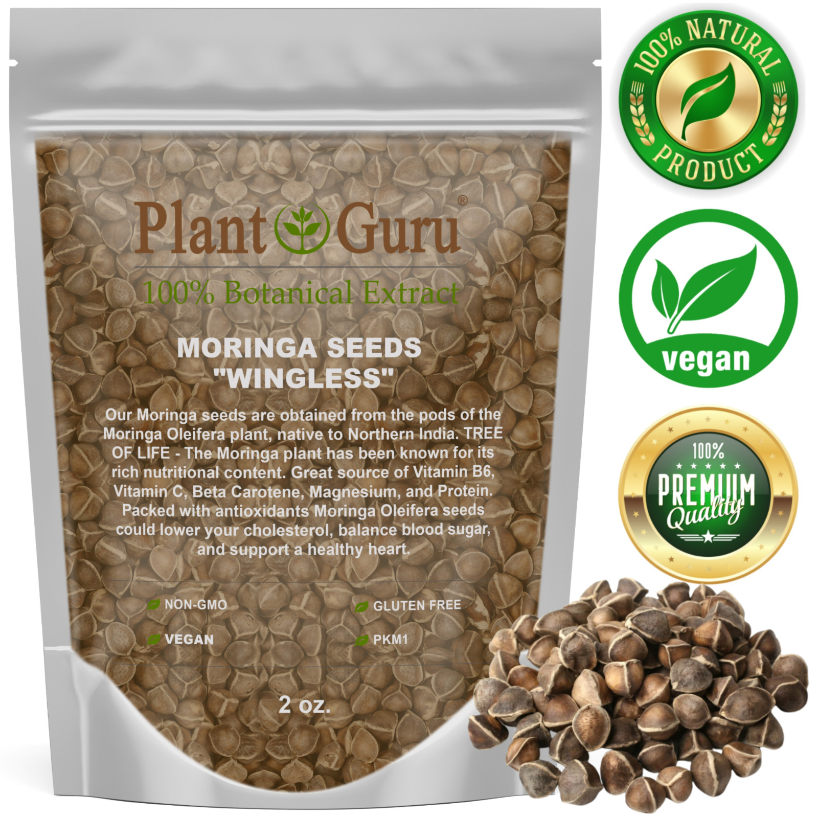 Moringa Oleifera Seeds WINGLESS Fresh Organic Semillas de Moringa Bulk Wholesale