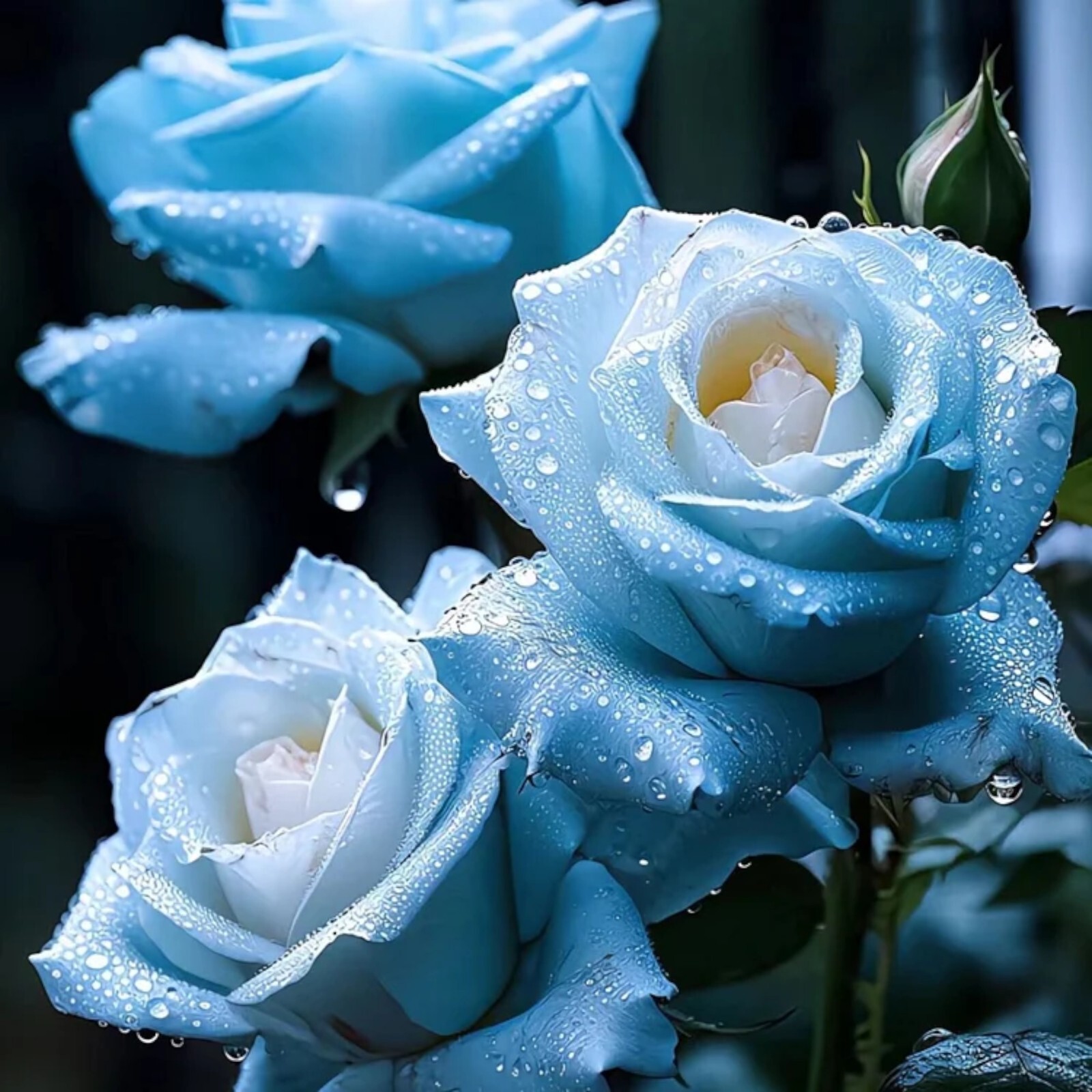 20pcs Broken Ice Blue Rose Seeds – Non-GMO Heirloom Variety