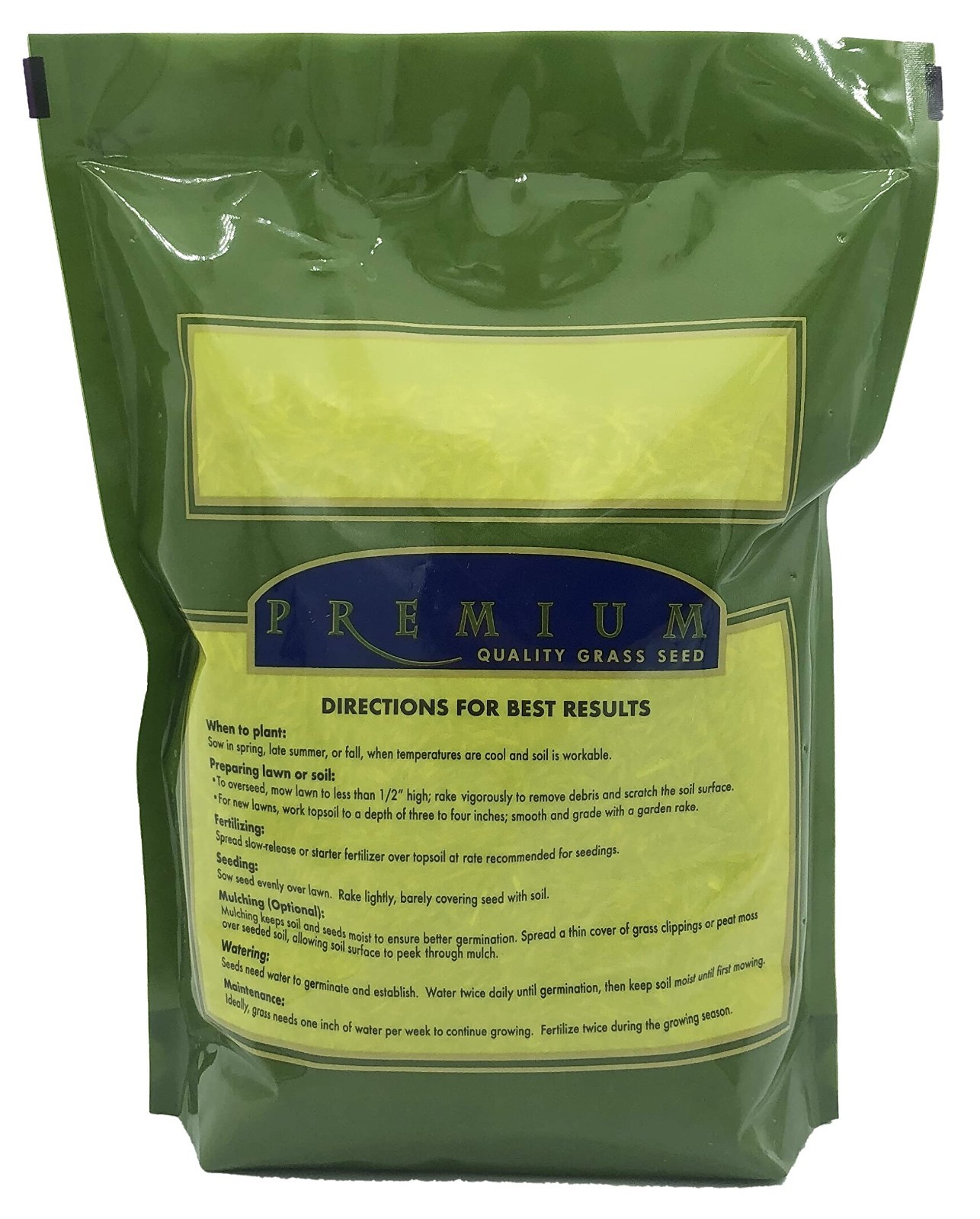 Premium Grass Seed Mix – Tall Fescue, Perennial Ryegrass & Kentucky Bluegrass, 1