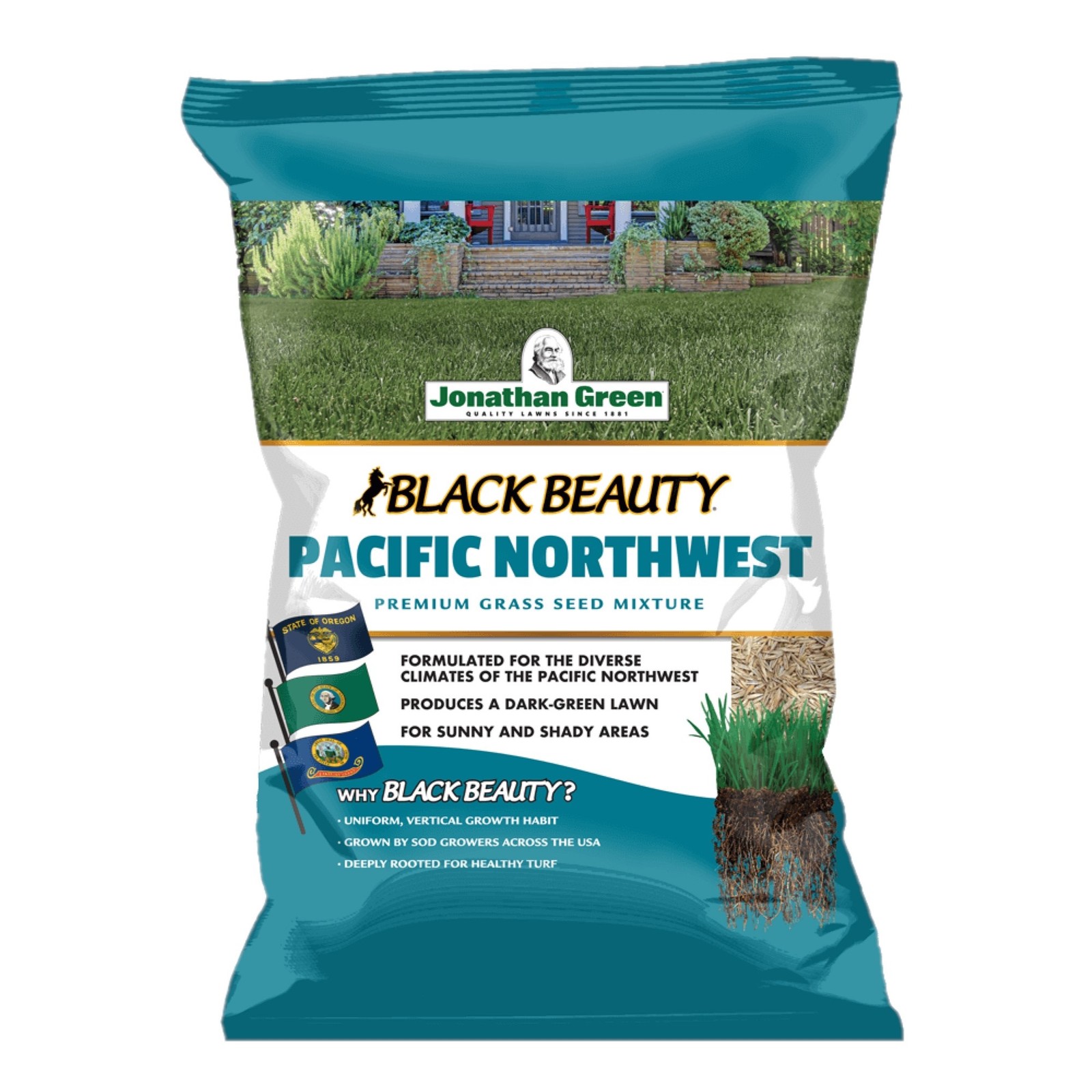 Jonathan Green Black Beauty Pacific Northwest Cool Season Lawn Seed, 25lb