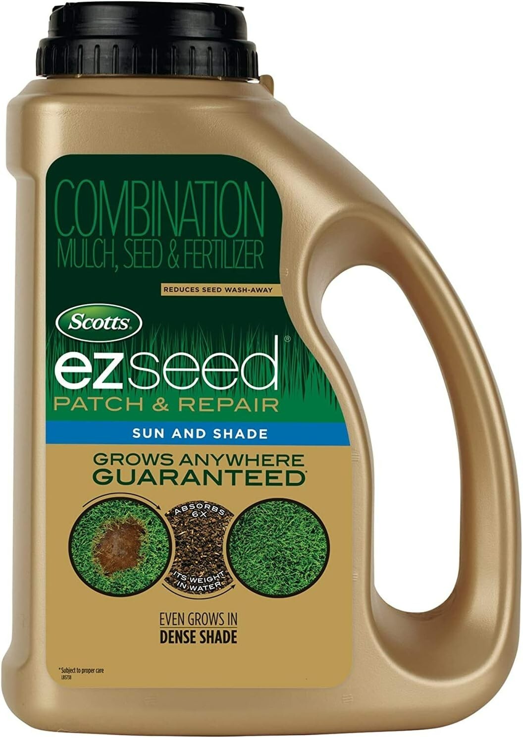 EZ Seed Sun & Shade – Effective Lawn Repair, Covers 85 sq. ft. in 3 Easy Steps