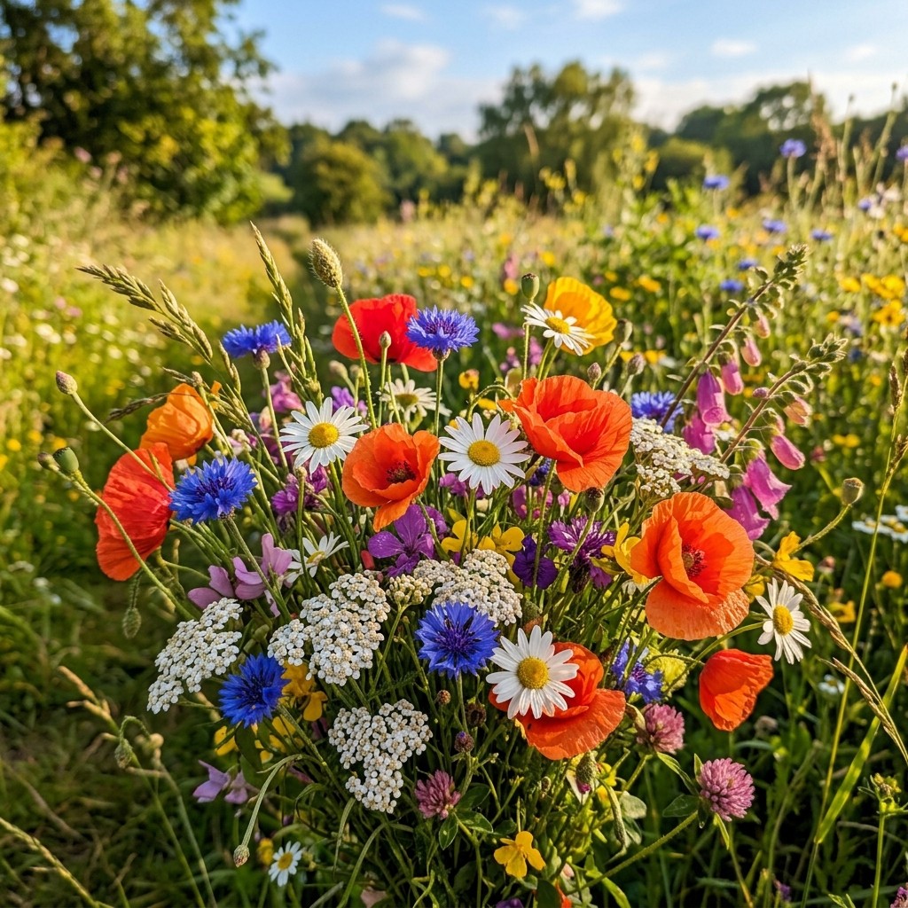 300 Annual Fast Blooming Wildflower Mix Seeds – Premium Bulk Seed Blend