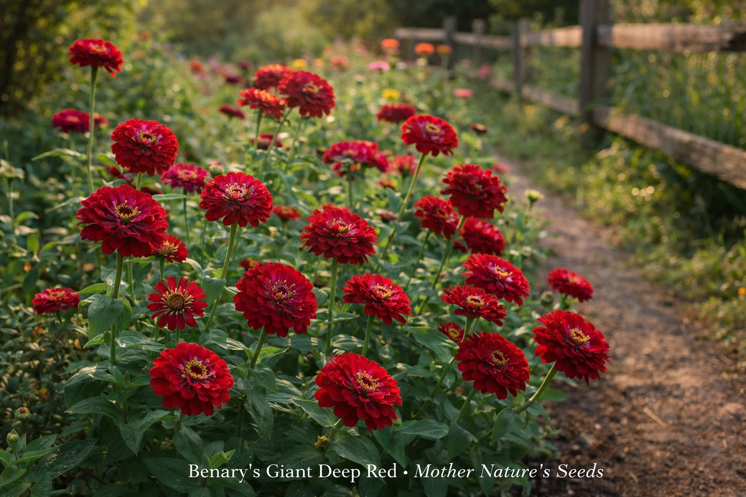 Zinnia Benary’s Giant DEEP RED Cut Flower Garden 4-6″ Blooms Non-GMO 25 Seeds