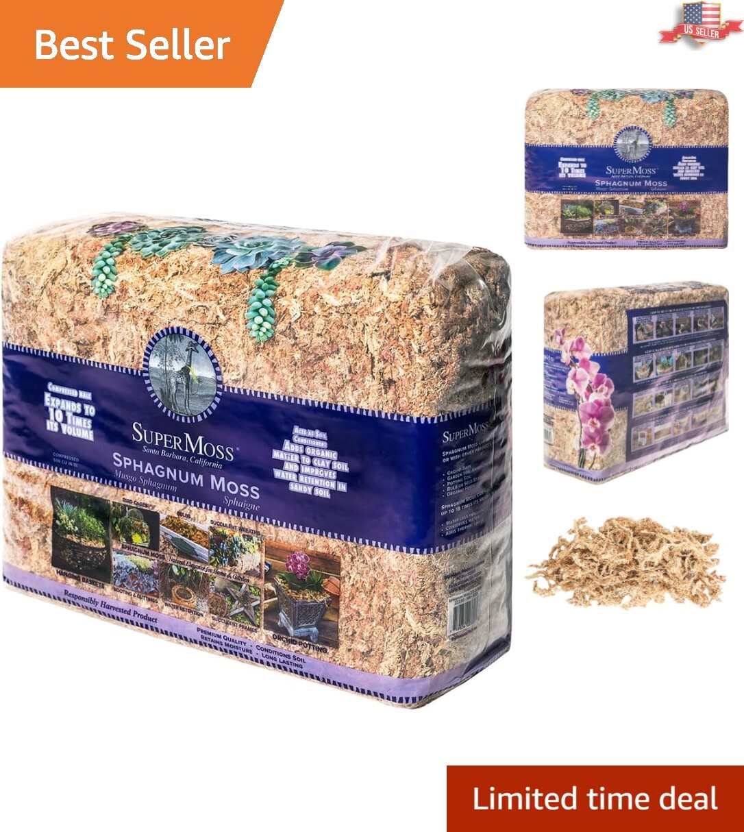 Long-Lasting Orchid and Succulent Sphagnum Moss – Essential Plant Care Solution