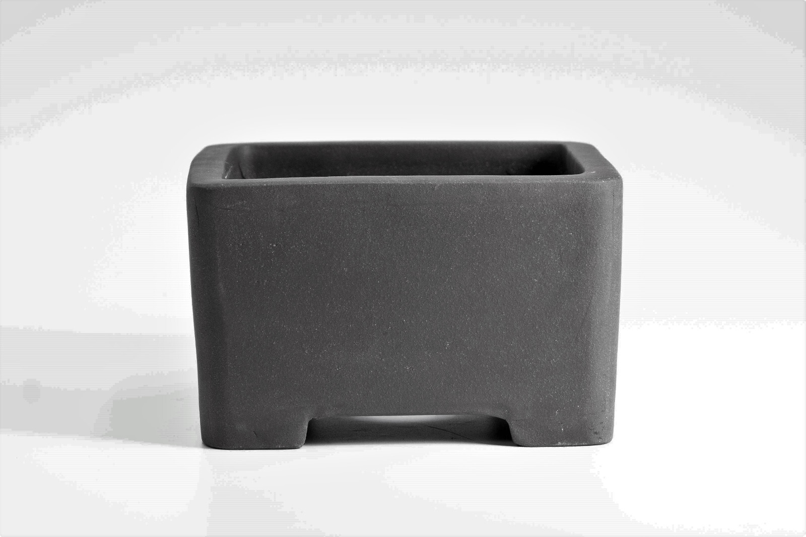 Semi cascade brown clay bonsai pot outside 10″x 10″x 6″