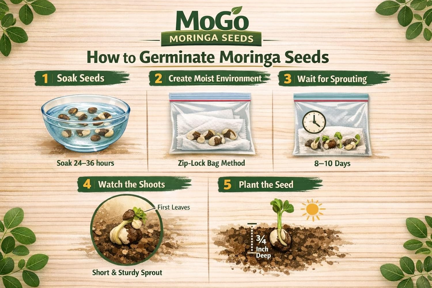 100 Moringa Seeds Approx | Moringa Seeds for Planting | Edible, Excellent Germin