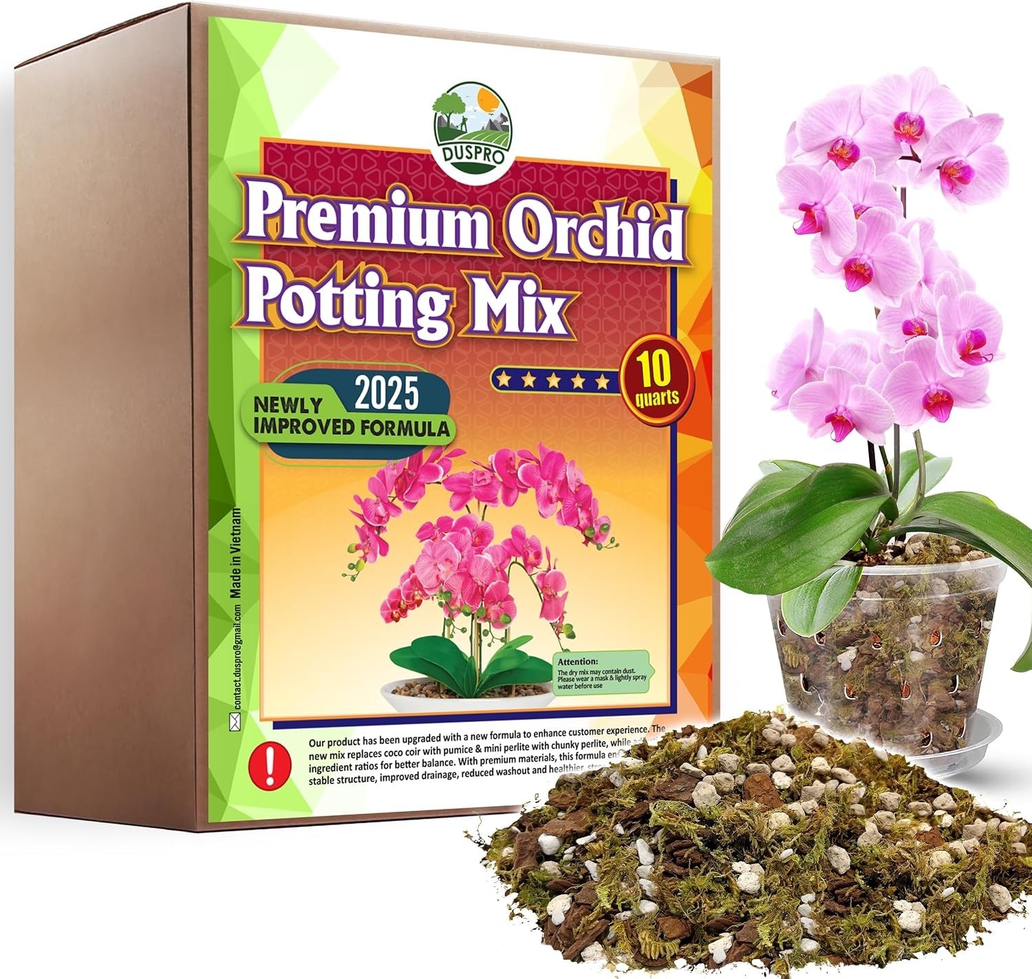 Orchid Bark Potting Mix with Moss & Bark