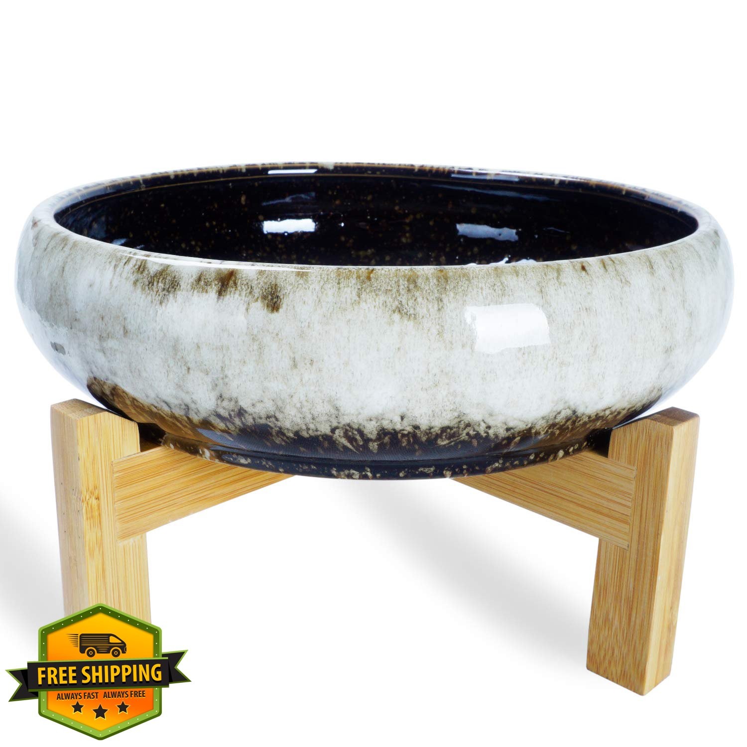 ARTKETTY White Succulent Pots Lava Rock Pebbles