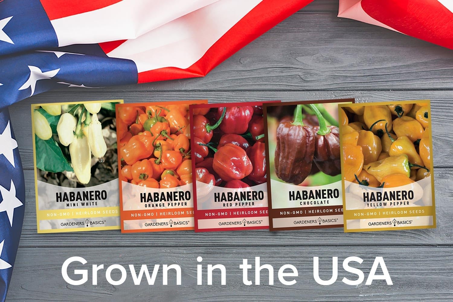 Habanero Pepper Seeds 5 Varieties Hot Orange Red Yellow Chocolate White Heirloom